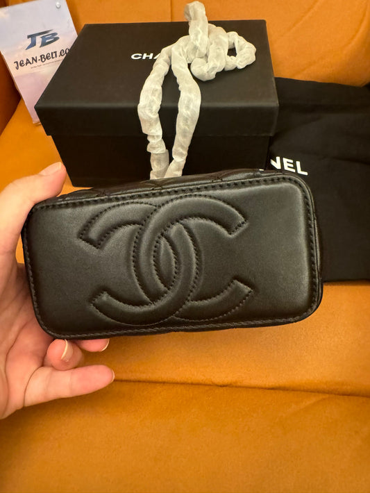 Chanel Pick Me Up Logo Vanity Case Black