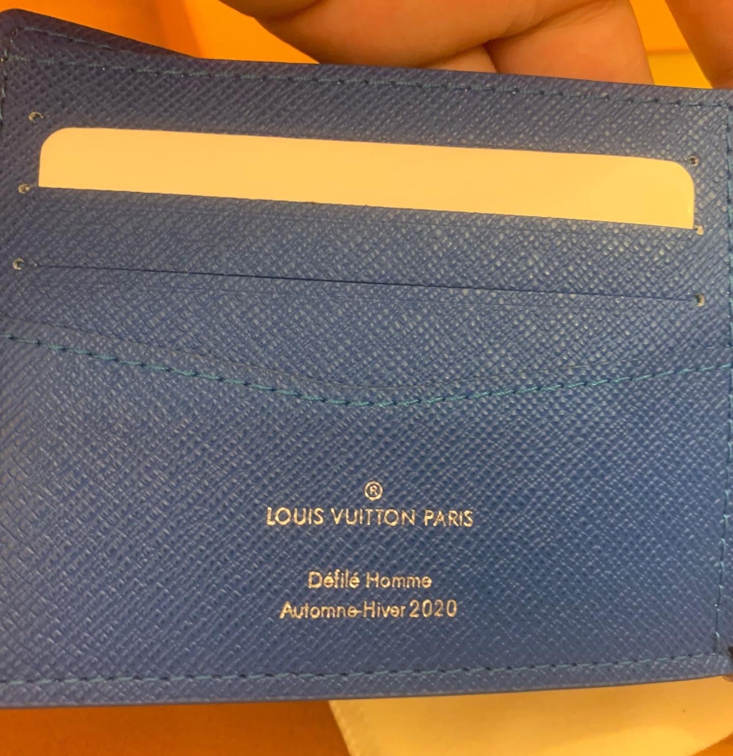Louis Vuitton Clouds monogram blue leather wallet