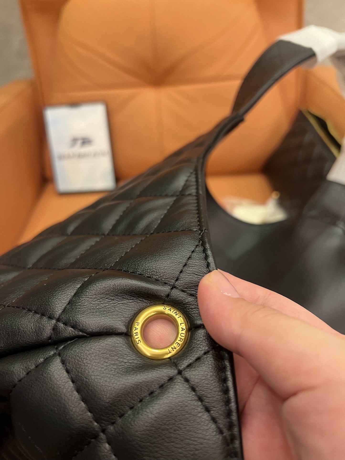 YSL Saint Laurent icare maxi shopping bag in quilted lambskin Black
