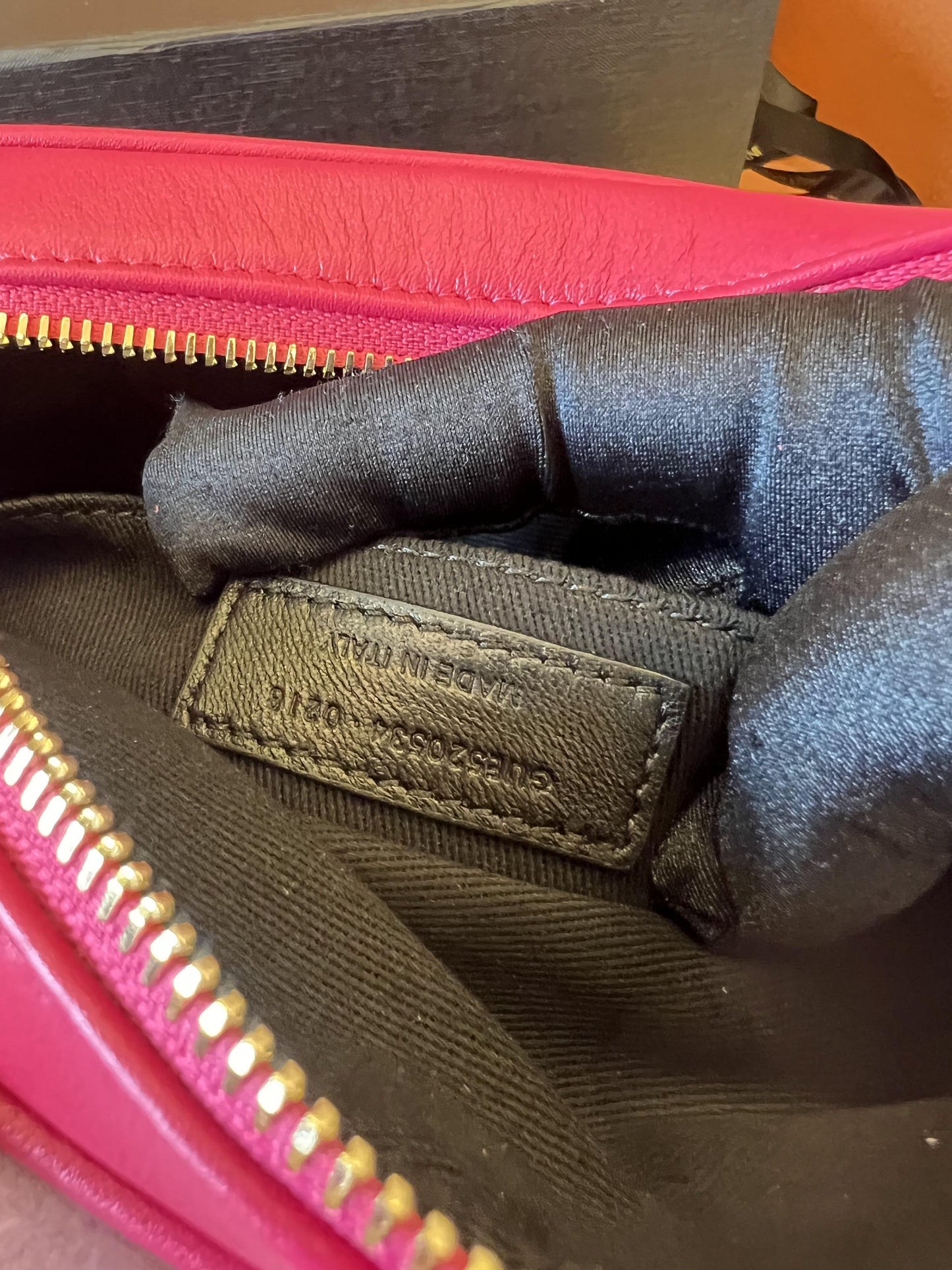 Saint Laurent women lou camera bag in quilted suede and smooth leather-pink