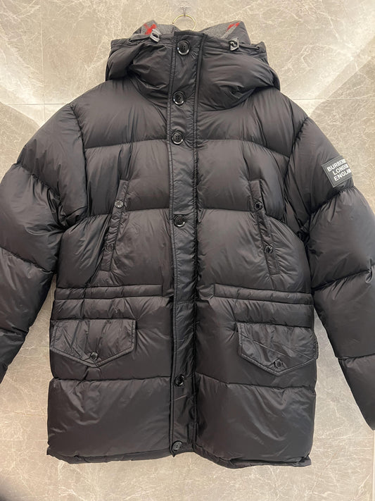Burberry London England Black Puffer Jacket