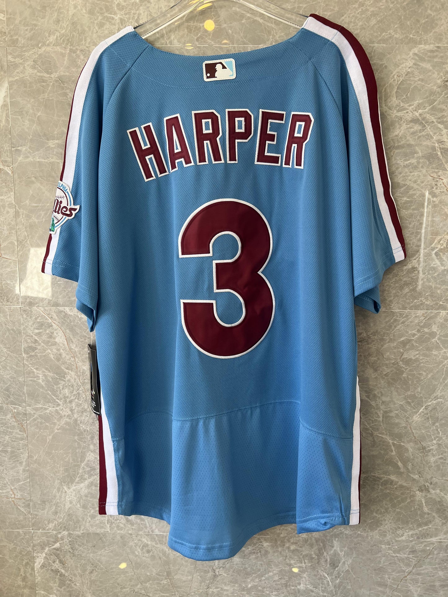Philadelphia phillies #3 bryce harper official MLB jersey - light blue