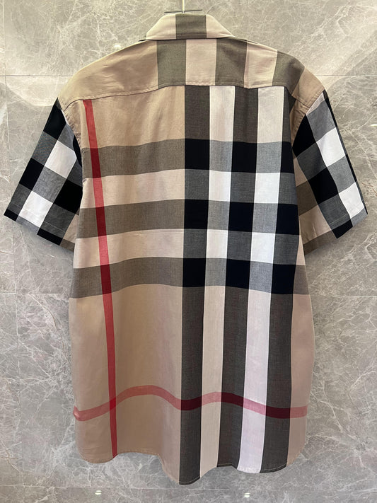 Burberry Short-Sleeve Checkered Shirt