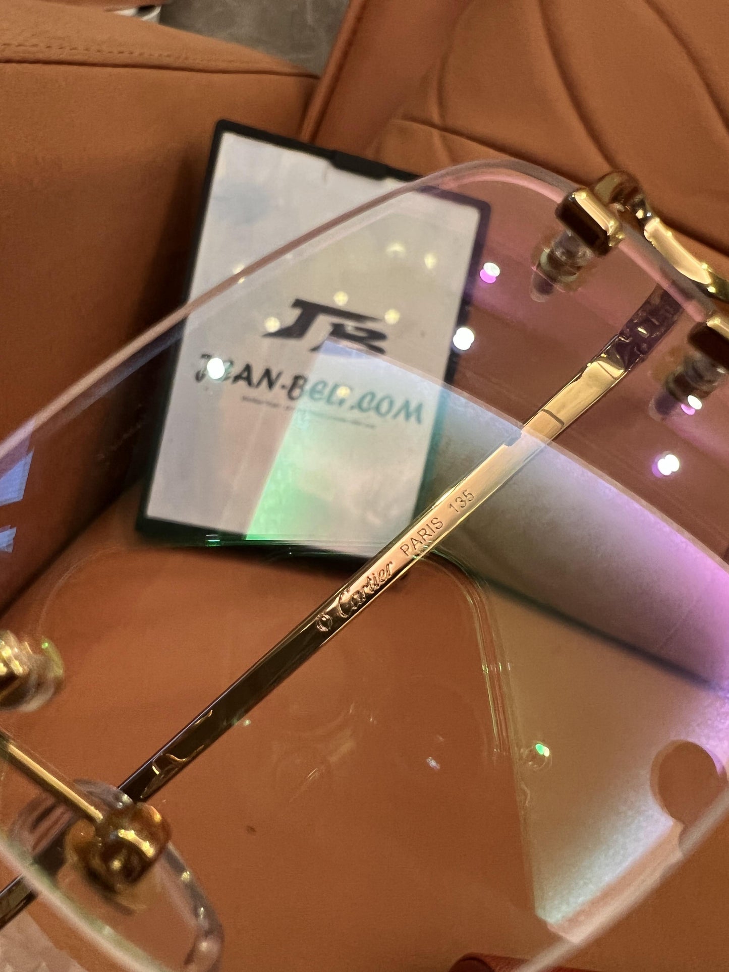 Cartier Rimless Eyeglasses - Gold Frame with Gradient Lenses