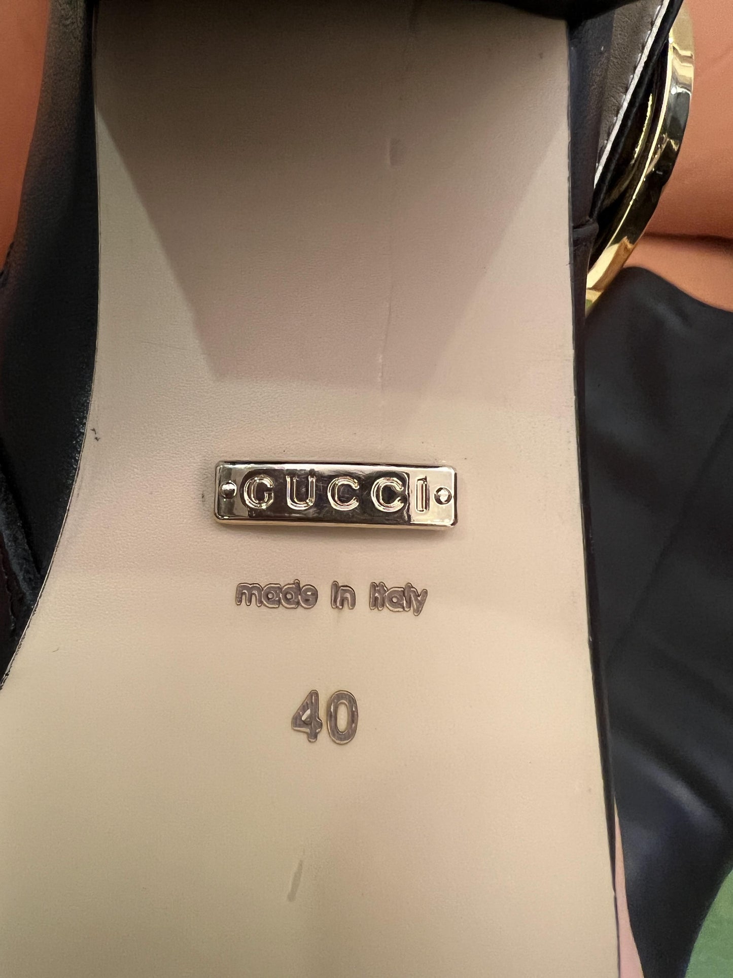 Botas altas hasta la rodilla Gucci nappa GG blondie de 55 mm en color negro