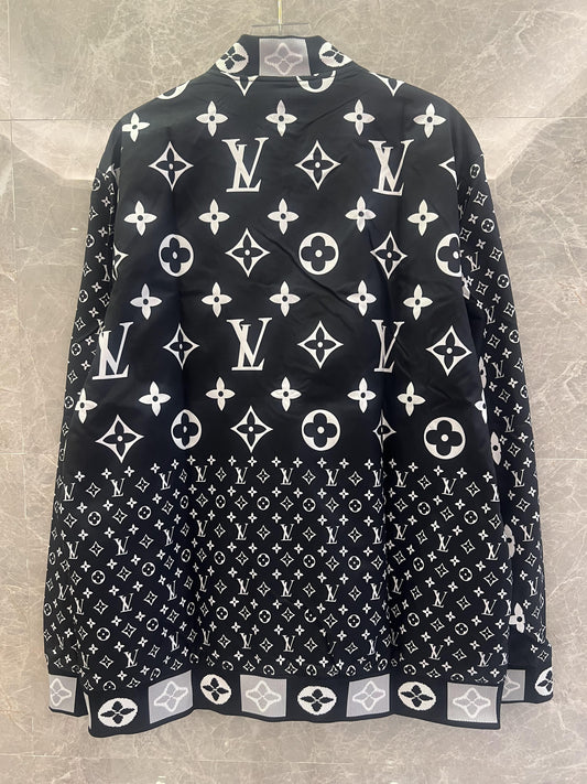 Louis Vuitton monogram print jacket – iconic black and white design
