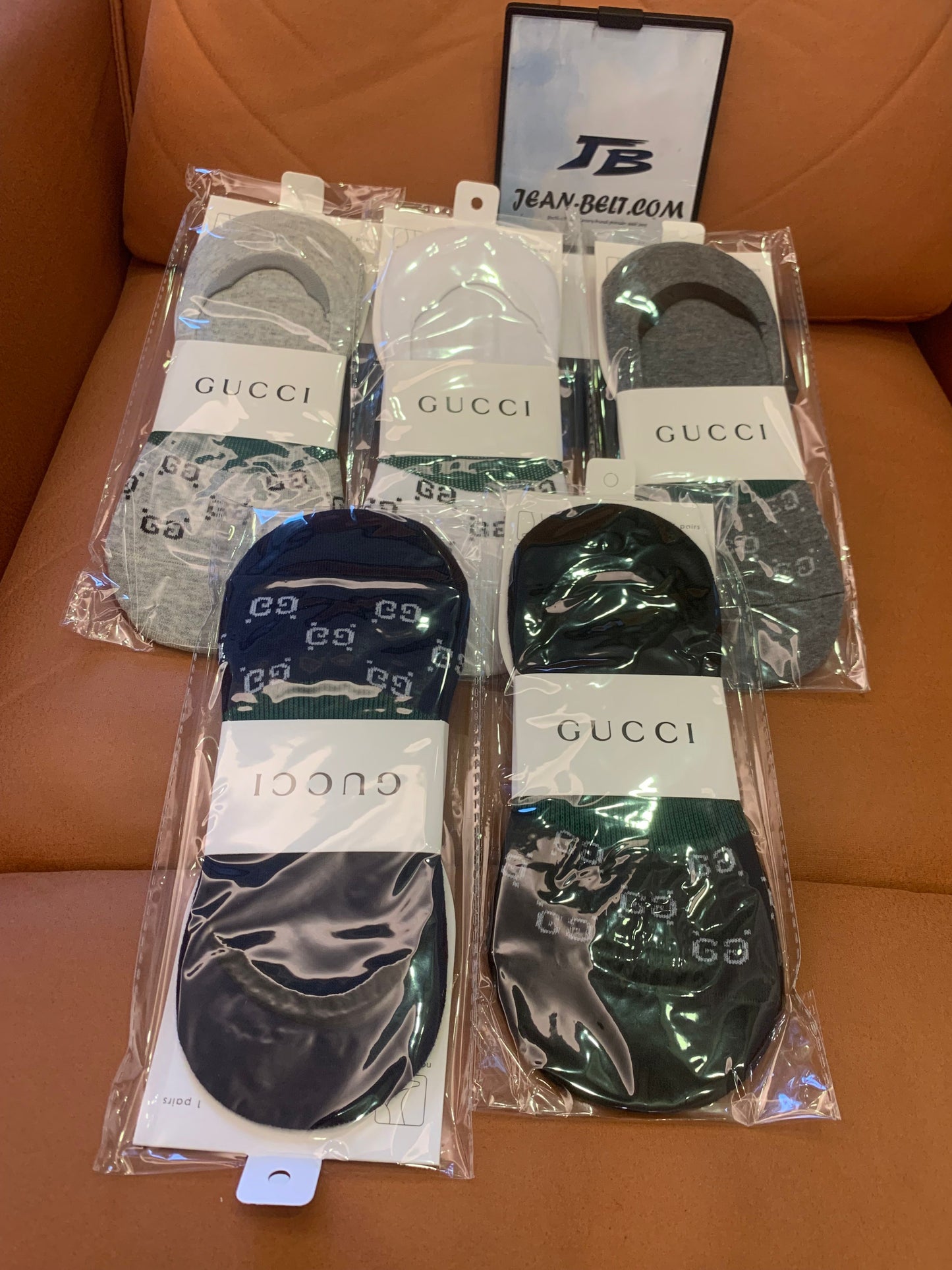 Conjunto de calcetines Gucci: calcetines tobilleros con el logo GG invisible (5 pares)
