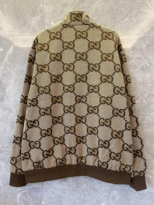Gucci signature GG Monogram Brown Track Jacket