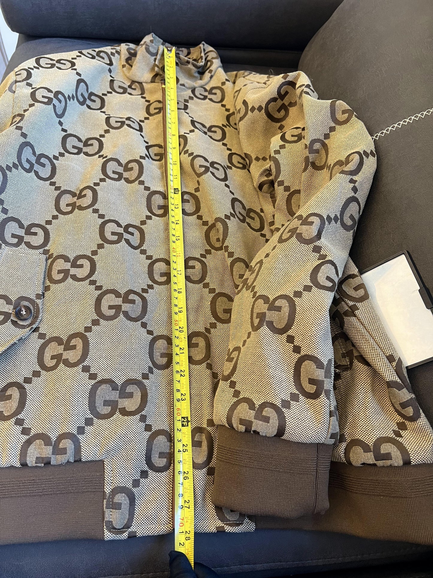 Gucci signature GG Monogram Brown Track Jacket