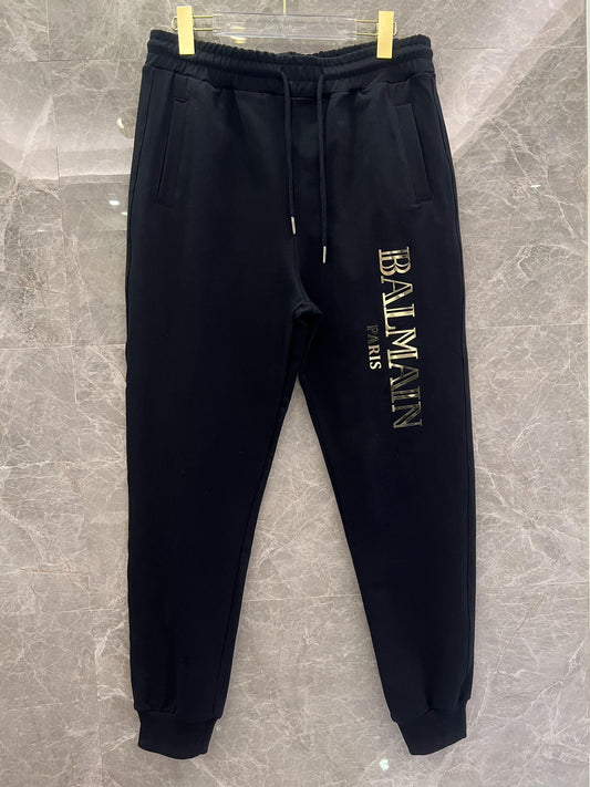 Balmain Paris Black Sweatshirt and Joggers Set