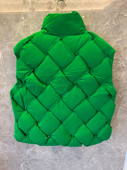 Bottega Veneta Green Quilted Puffer Vest