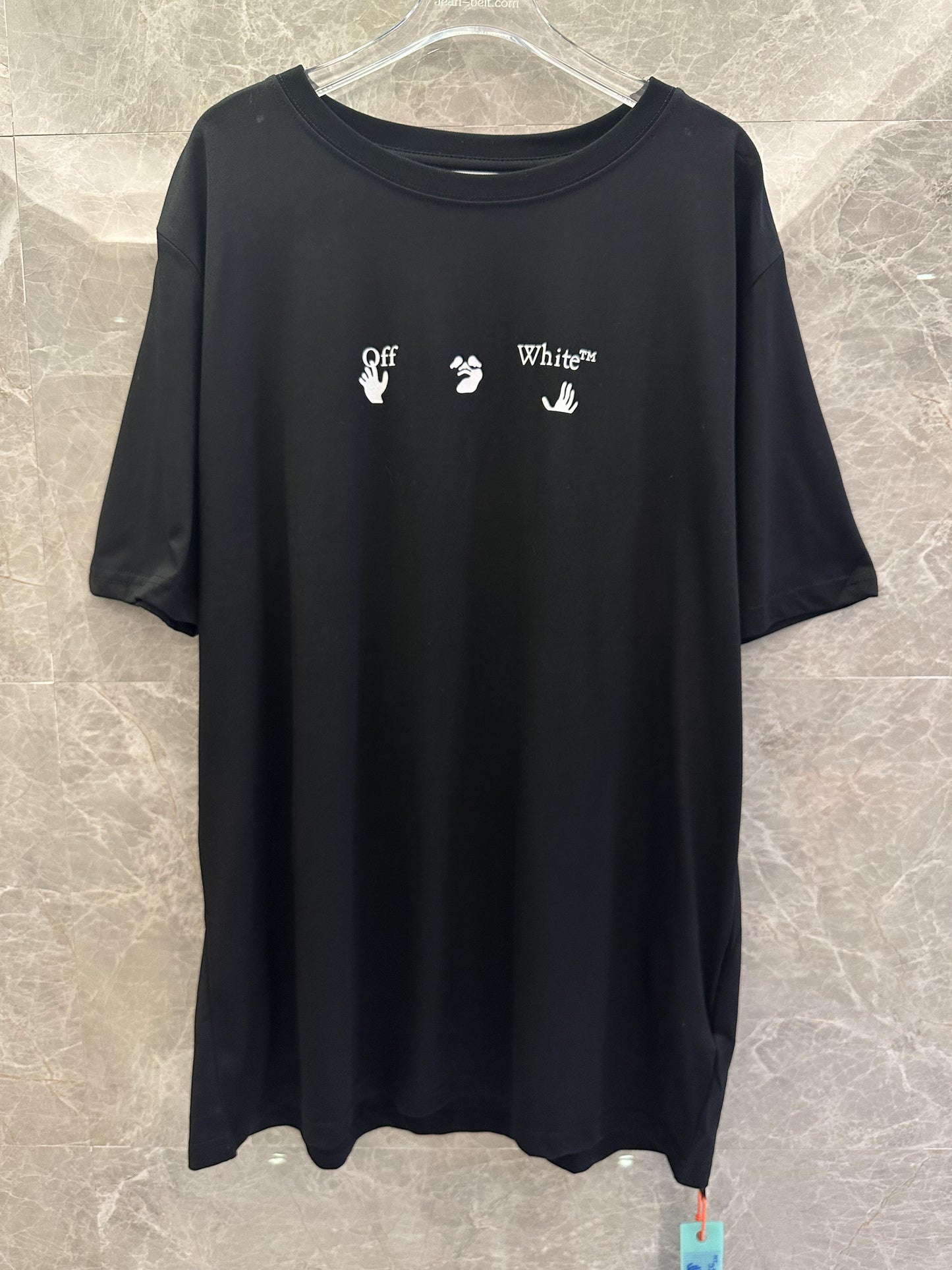 Off-White men’s dripping skull logo t-shirt in black