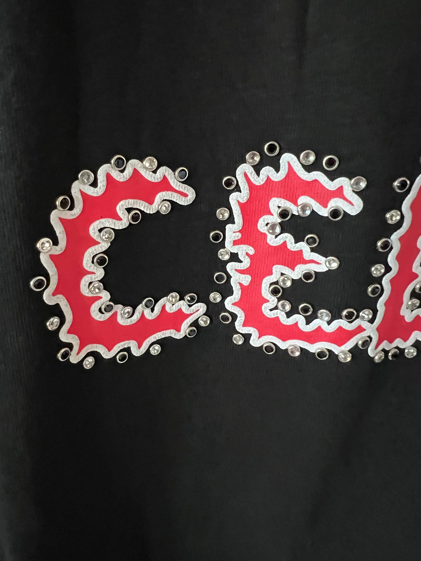 Celine Black T-shirt with Logo Detail