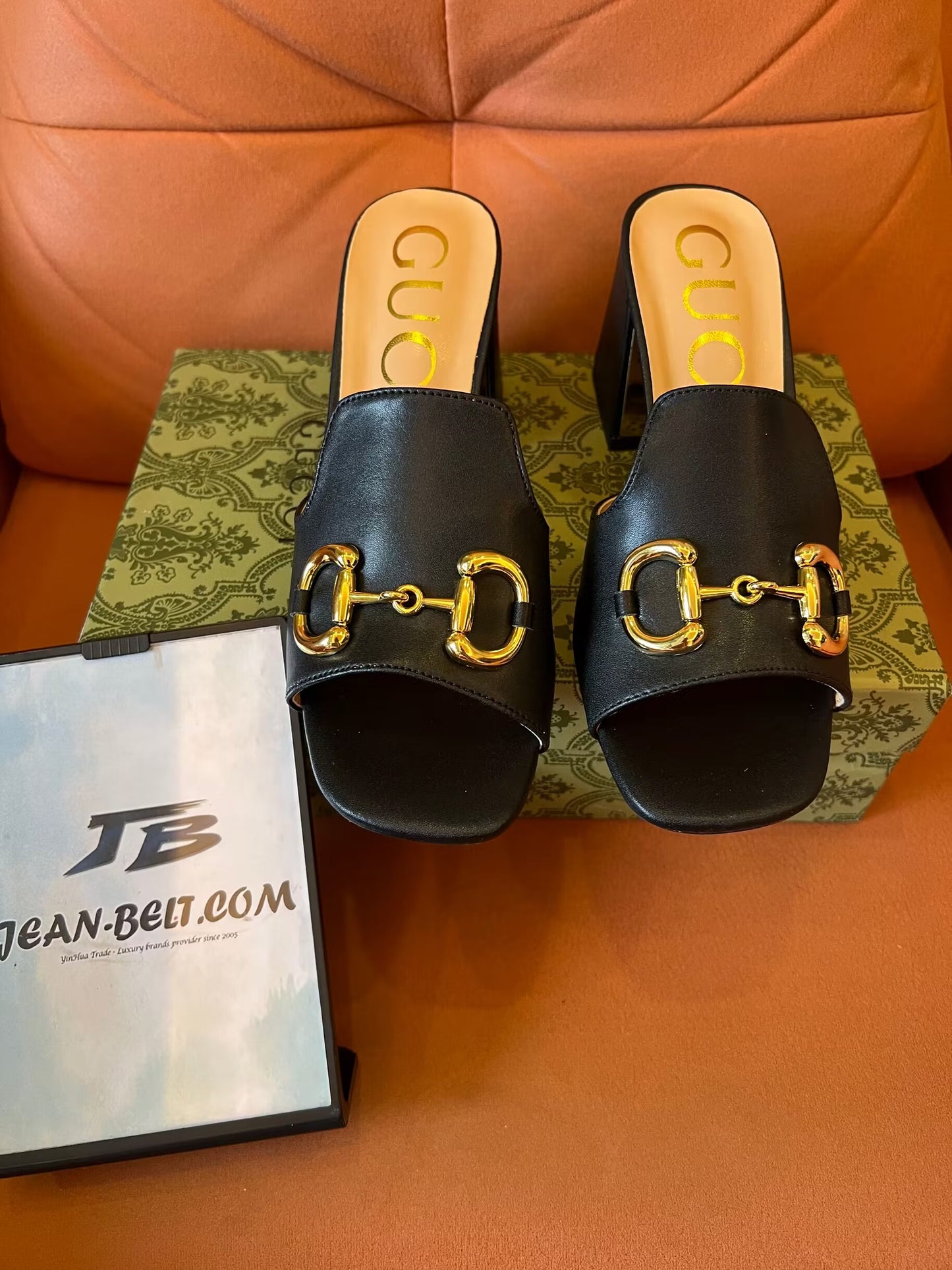 Gucci - Zapatillas tipo mules de piel con bocado de caballo
