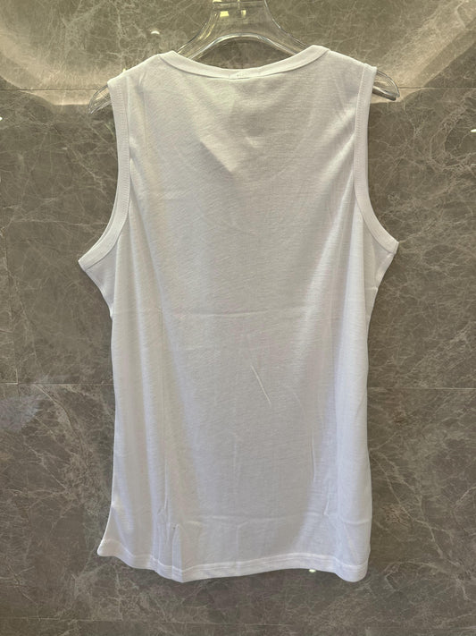 Burberry White Tank Top with Iconic Equestrian Logo
