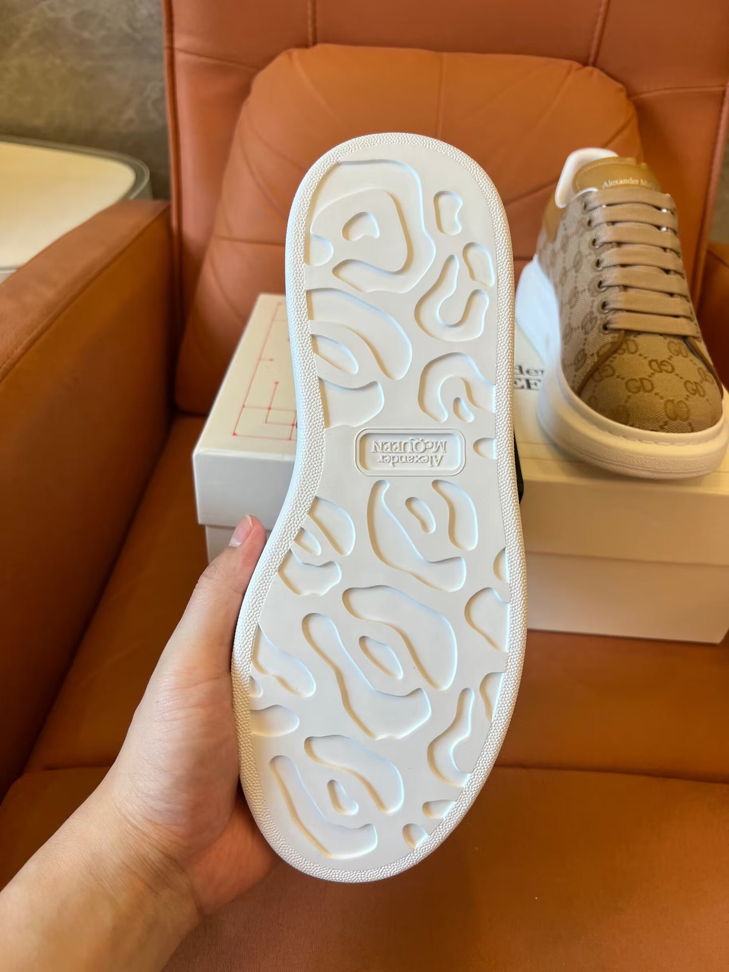 Alexander McQueen Thick Sole Sneakers Brown