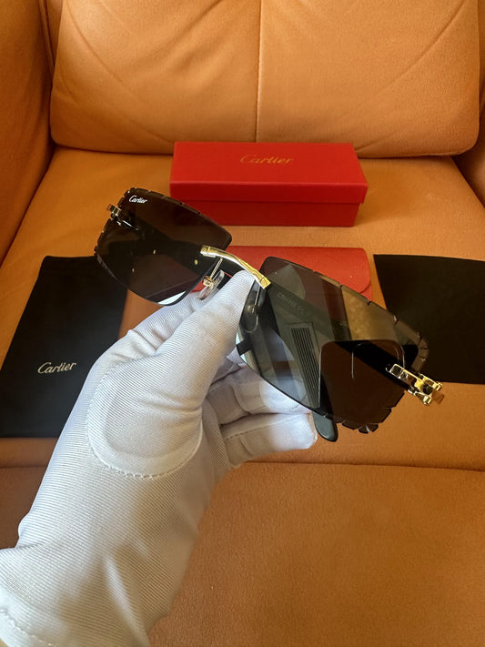 Cartier Santos De Cartier Rimless Sunglasses