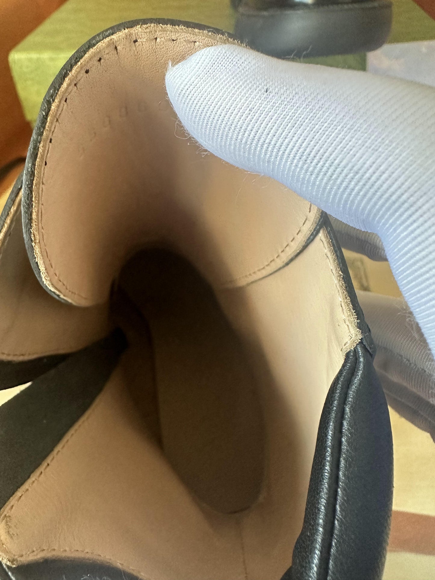Botas de combate de charol Gucci