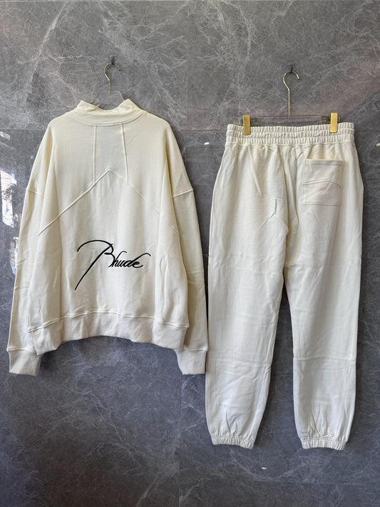 Conjunto de agasalho creme Rhude com bordado exclusivo