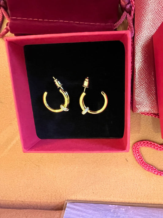 Cartier Juste Un Clou Earrings in 18K Yellow Gold with Diamonds