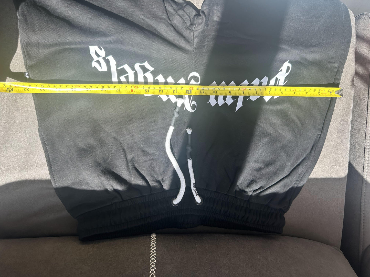 Palm Angels black cottonsweatpants with signature logo design