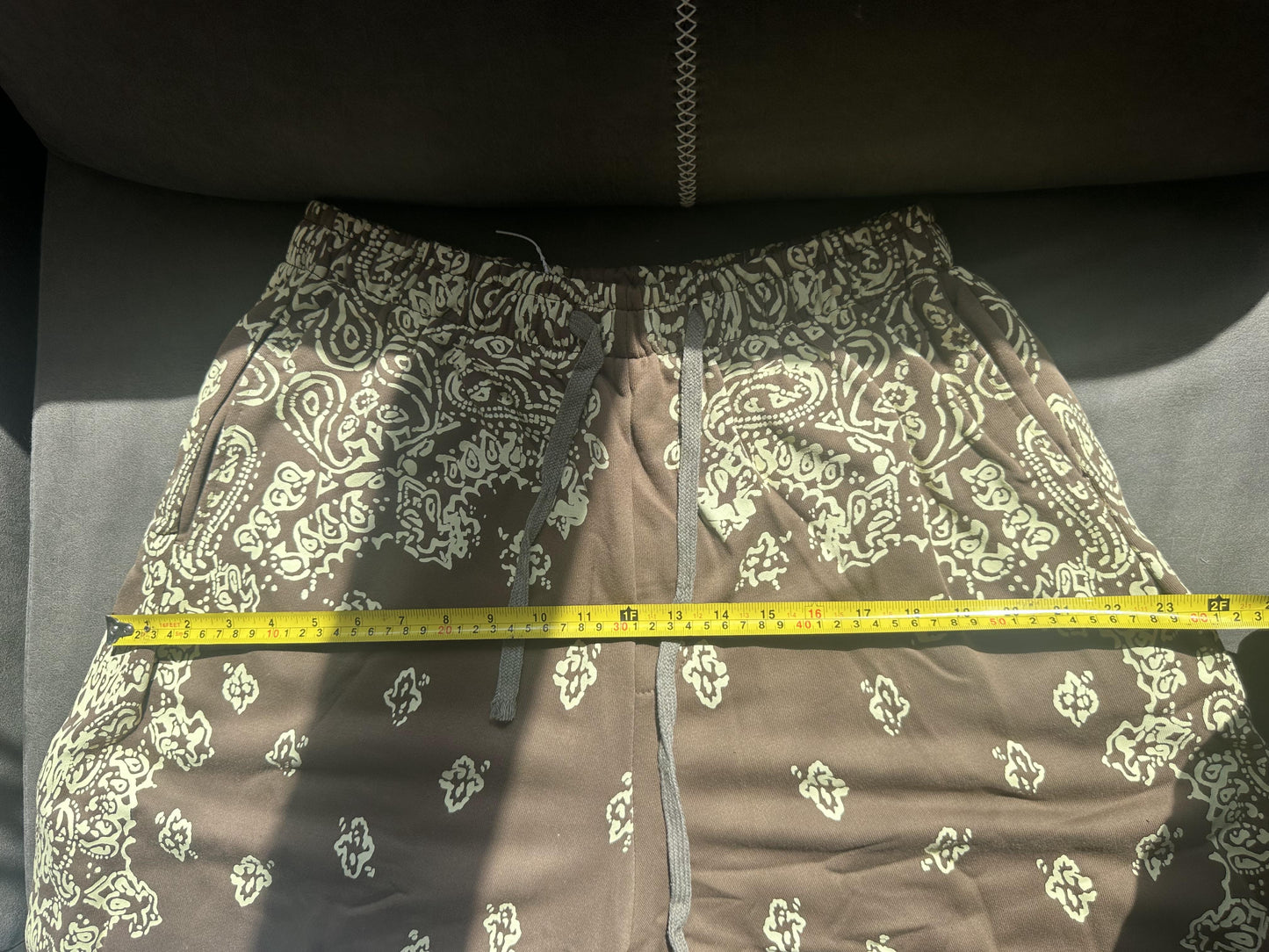 Amiri Brown Bandana-Patterned Casual Shorts