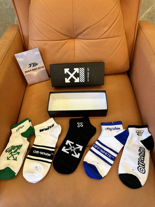 Off-White logo socks gift set – multicolor (5 pairs)