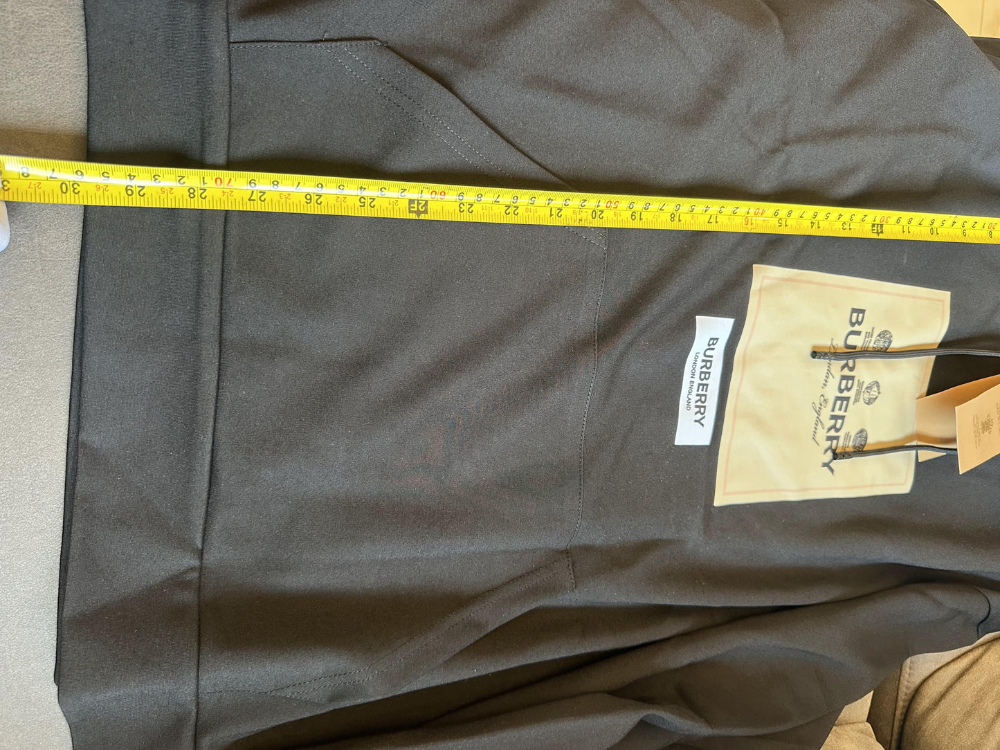 Burberry Logo Patch Hoodie in Black