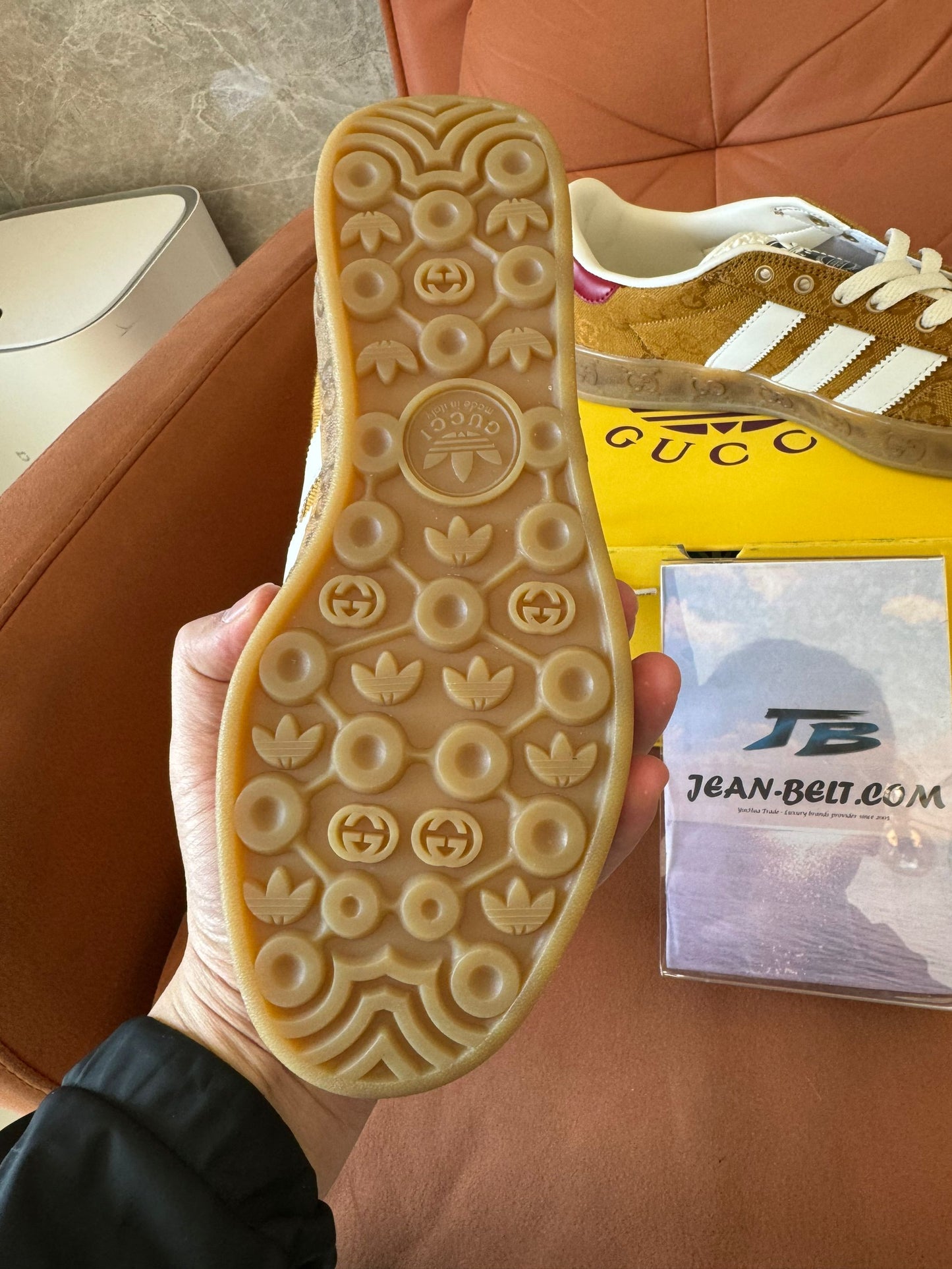 Adidas x Gucci Gazelle Monogram Brown Sneakers