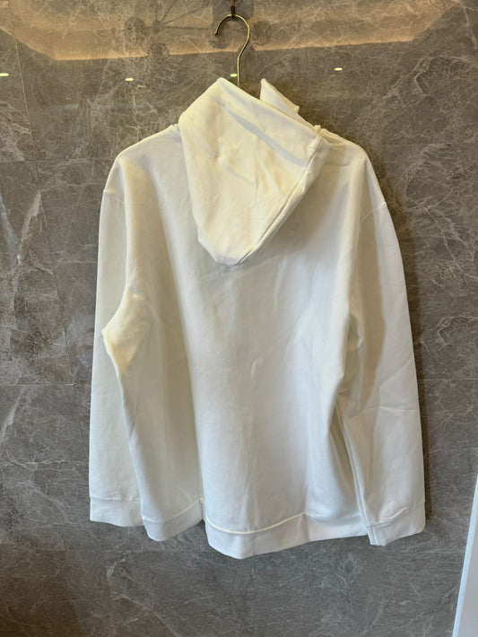 Sudadera con capucha y logotipo blanco de Prada