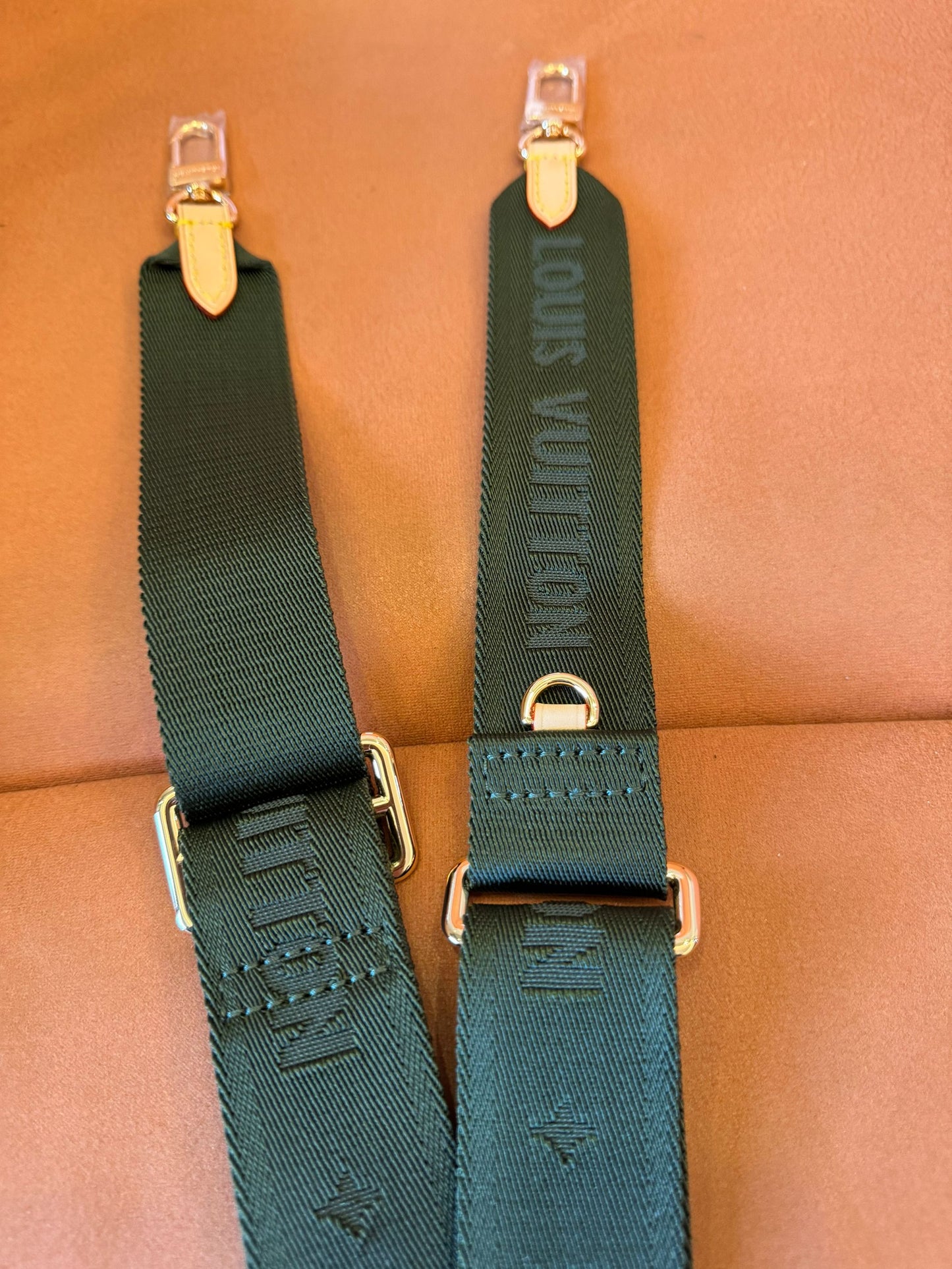 Louis Vuitton monogram shoulder jacquard strap green