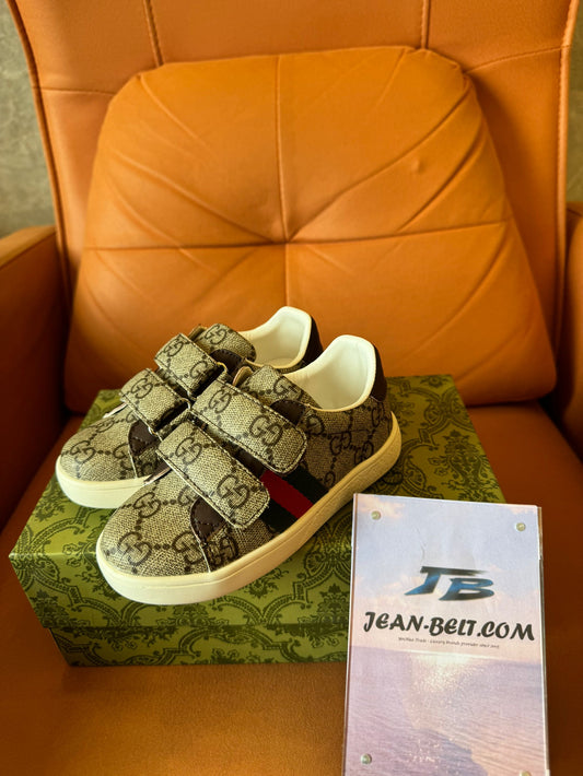 Zapatillas de lona Gucci Kids GG con tiras de velcro