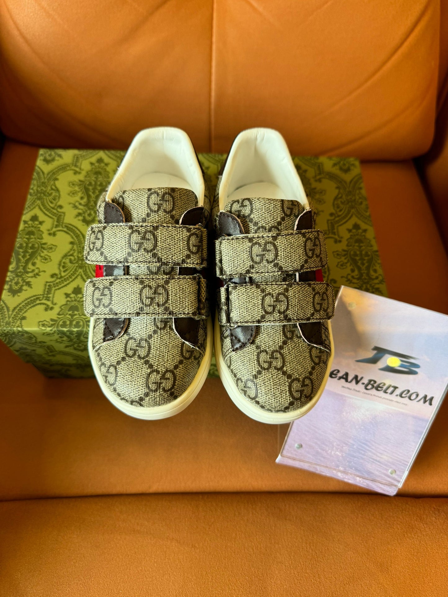 Zapatillas de lona Gucci Kids GG con tiras de velcro