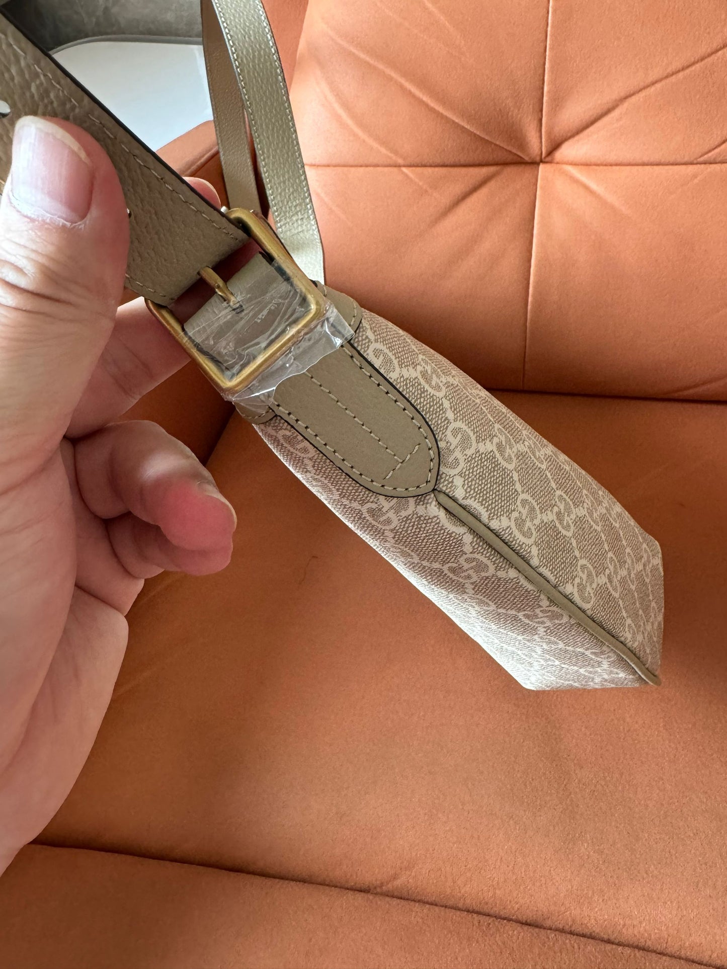 Gucci ophidia half moon hobo gg coated small canvas bag