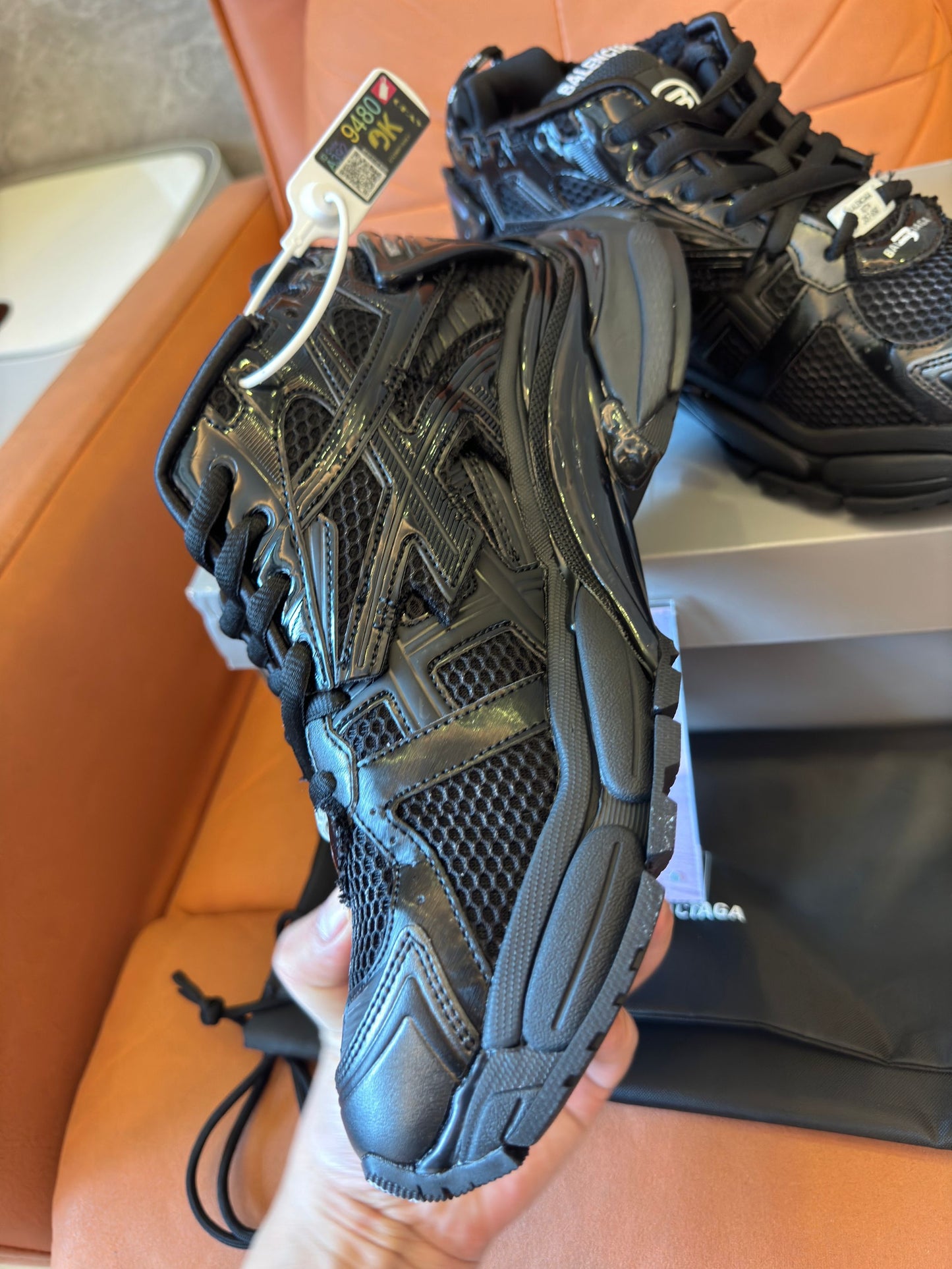 Balenciaga Men's Track Hike Sneakers in Black