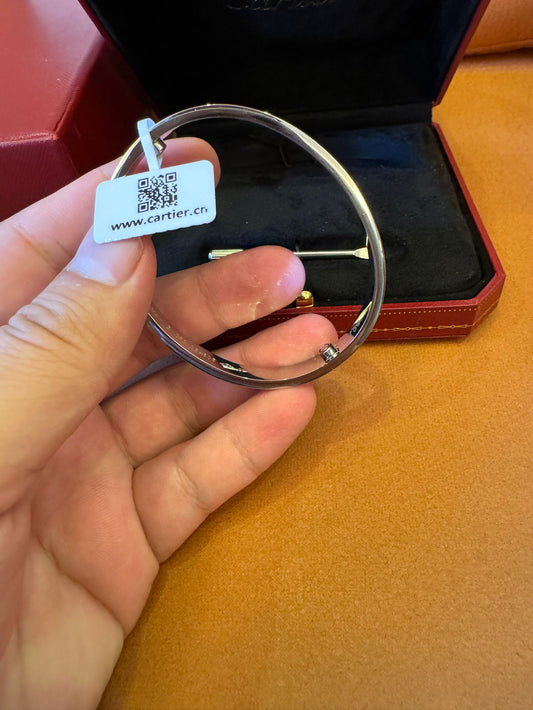 Cartier Love Bracelet in White Gold with Screwdriver