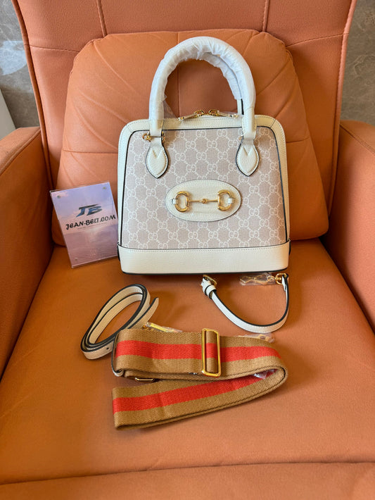 Gucci Horsebit 1995 GG Sueme Handbag