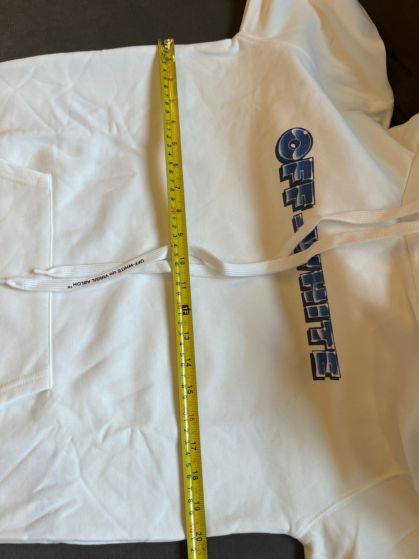 Sweatshirt de algodão e jérsei Off-White branco com capuz e estampa metálica do logótipo em forma de seta