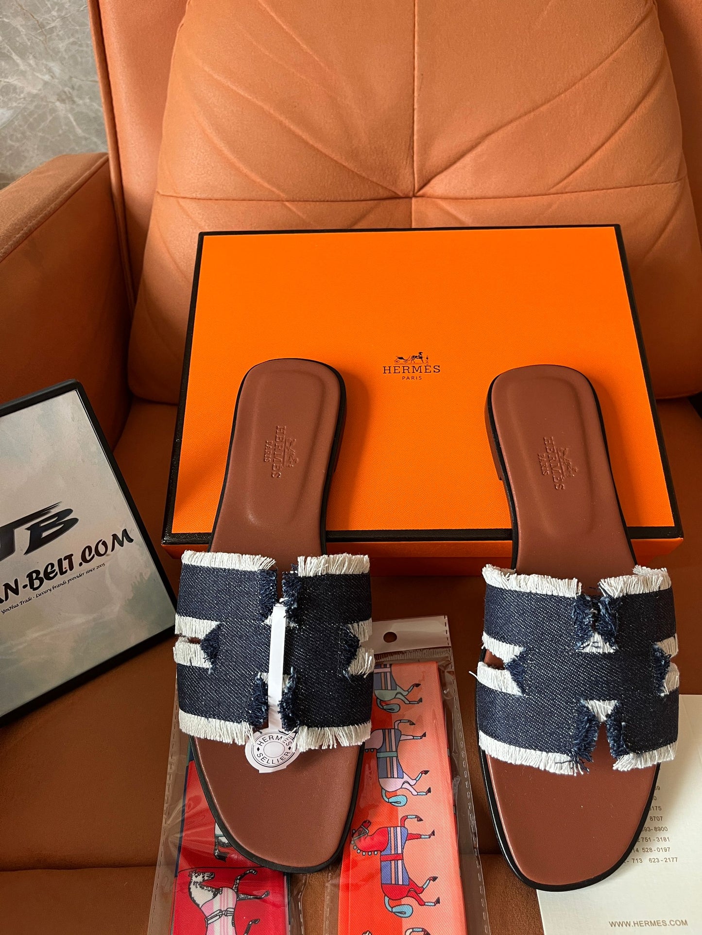 Sandalias vaqueras de lona Hermes