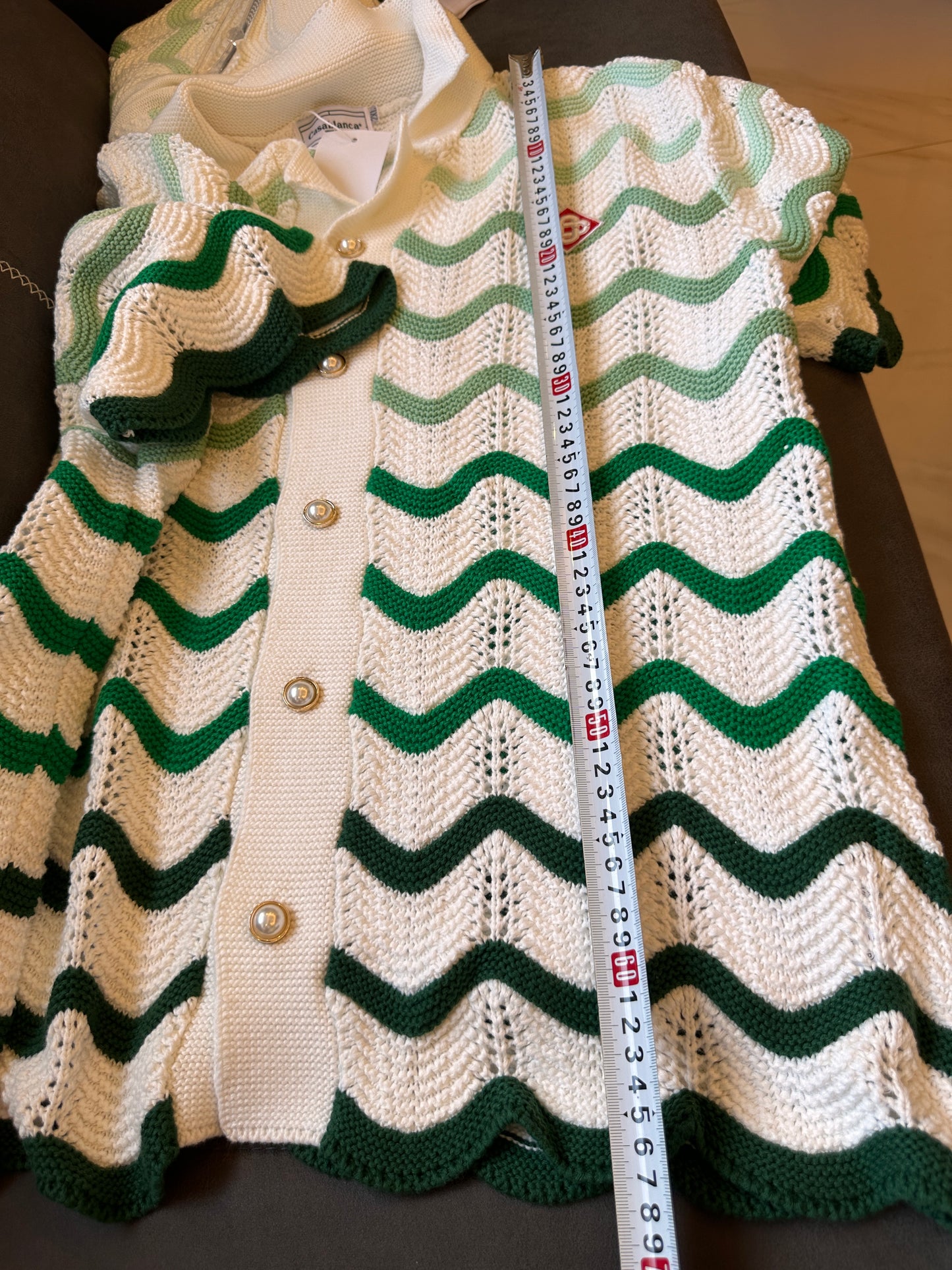 Conjunto de 2 Peças Camisa de Malha x Calções Casablanca 24ss Branco Verde