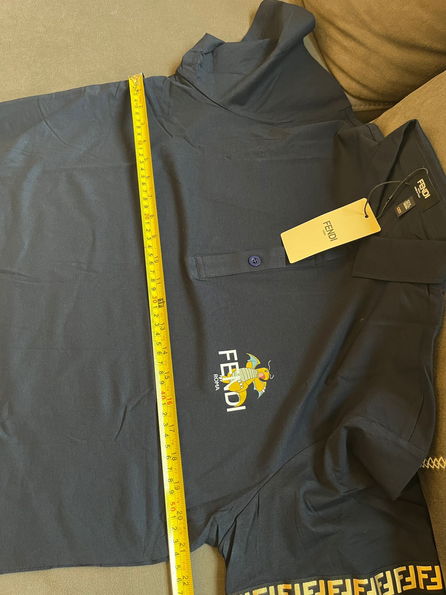 Polo Fendi para hombre azul oscuro