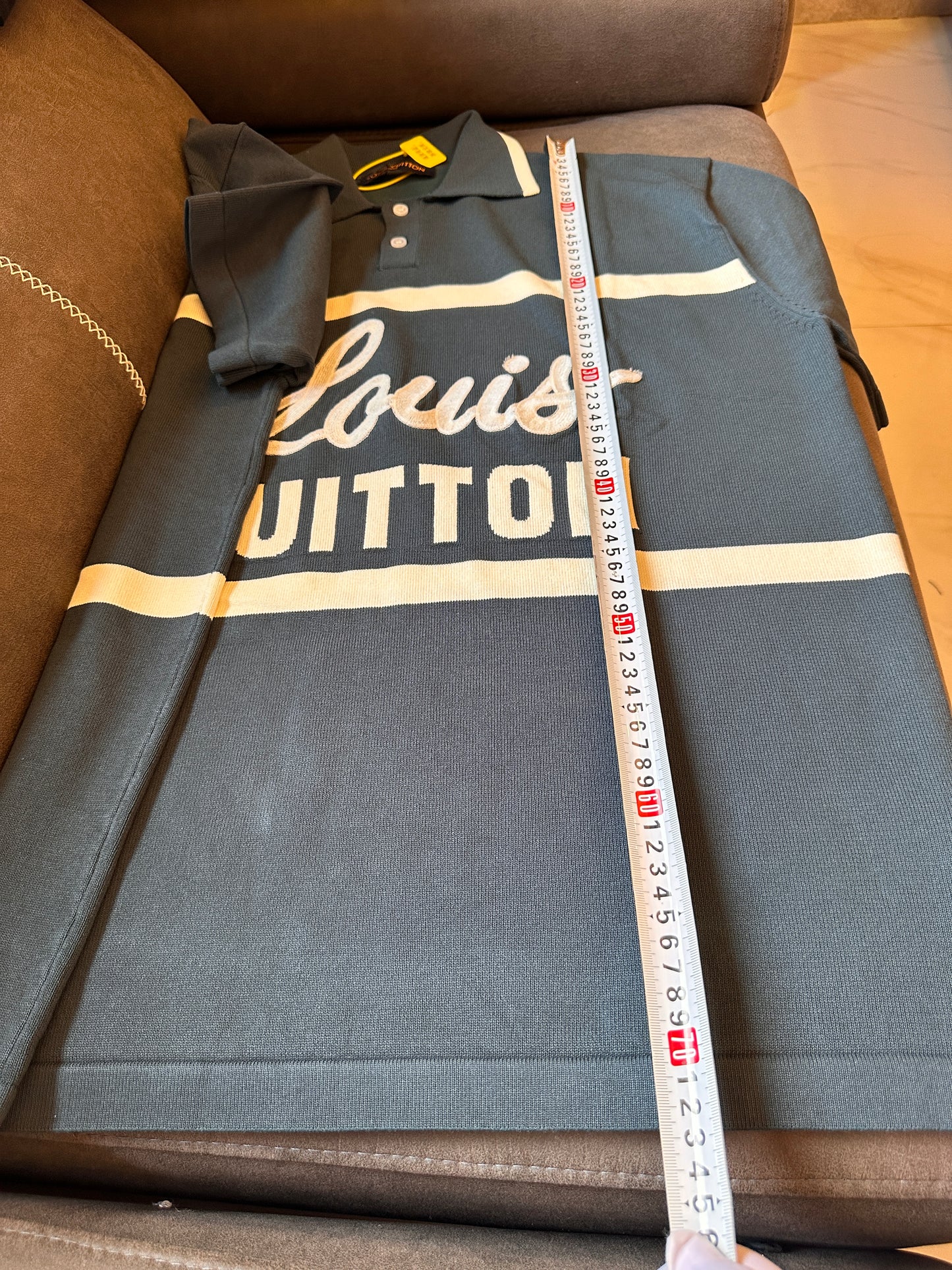 Polo de punto de ciclismo vintage azul Louis Vuitton