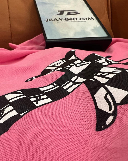 Camiseta de algodón con estampado gráfico rosa de Chrome Hearts