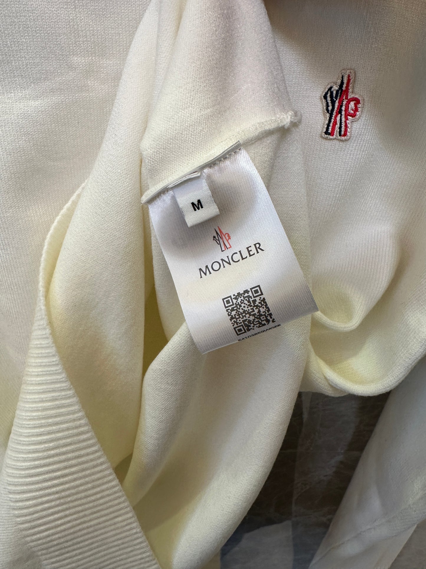 Moncler White Turtleneck Knit Sweater
