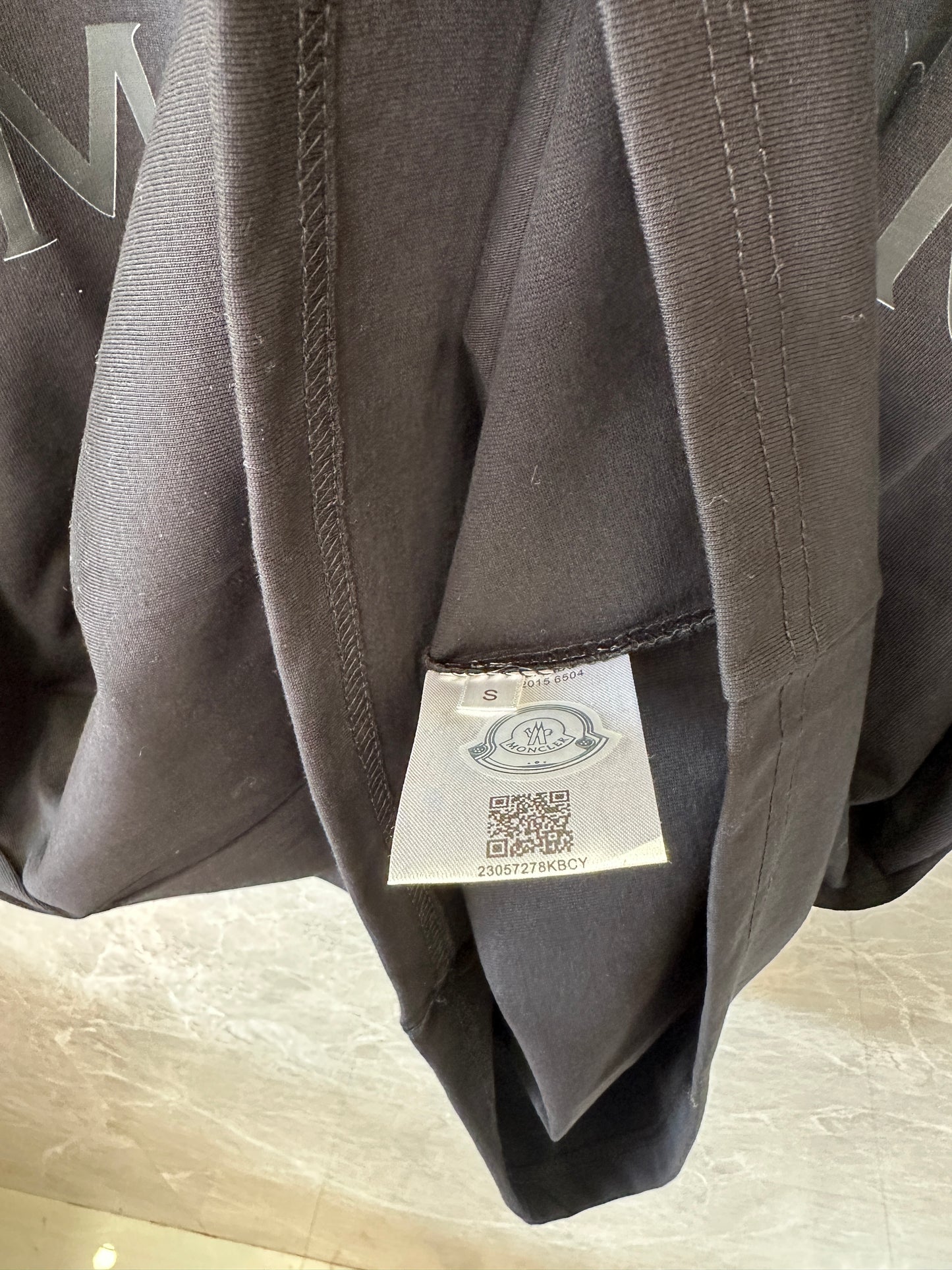 Moncler Black Logo Short Sleeve T-Shirt