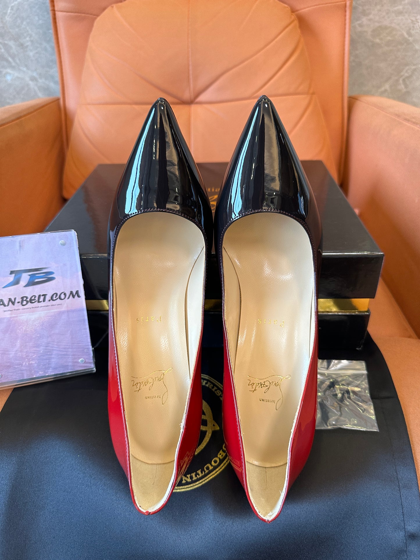 Christian Louboutin So Kate Patent Leather Pumps – Red & Black Ombre