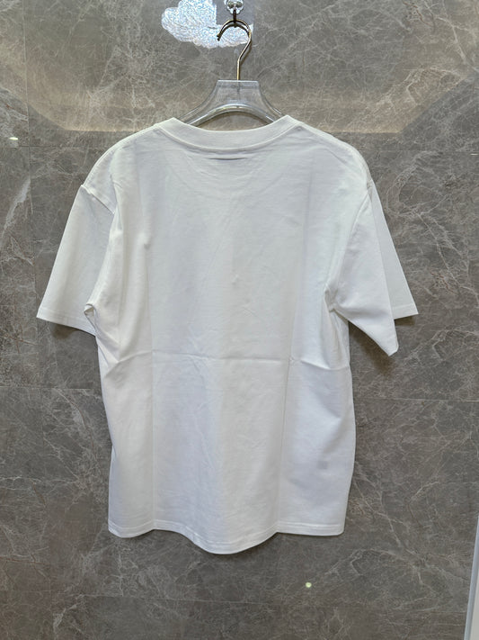 Moncler Classic White Logo T-shirt with Embroidered Patch