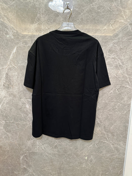 Celine Black Cotton Logo T-shirt