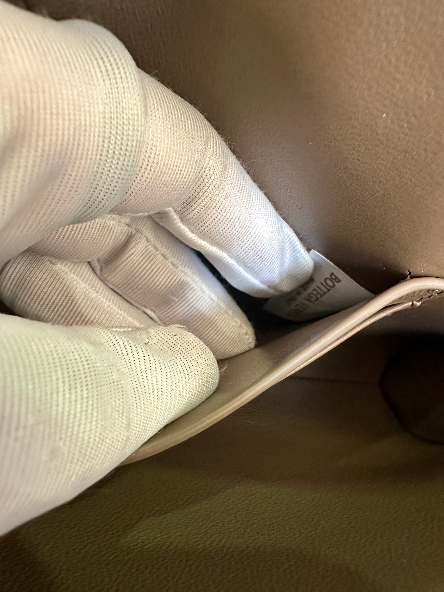 Bottega Veneta Intrecciato Leather Clutch Top Handle Bag Brown