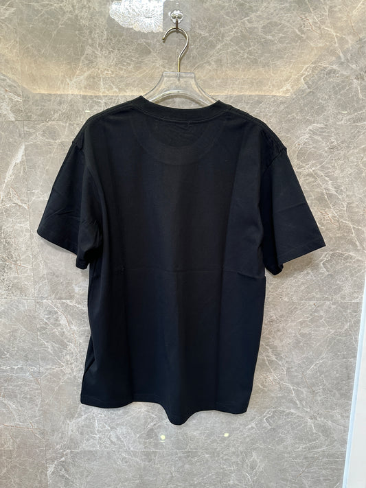 Givenchy Black Cotton T-shirt with White Logo Print